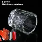 5pcs Nail Art Crystal Cup Bowl Glass Dappen Dish Manicure Salon Beauty Tool AU