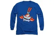 SpongeBob SquarePants Unisex Adult Mr Krabby T-Shirt (Royal Blue) - UTTV10721