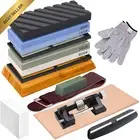 4 Grit Whetstone Knife Sharpening Stone Set Non-Slip Bases
