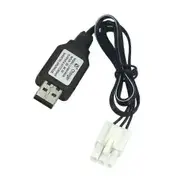 Li Battery with 6.4V 2S 650mAh Rating EL4.5-3P Female Connector P-TO-R for RC Vehicles B-USB Charging Cable