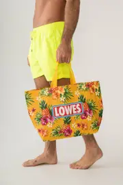 Lowes Reusable Tote Bag With Pineapple Print