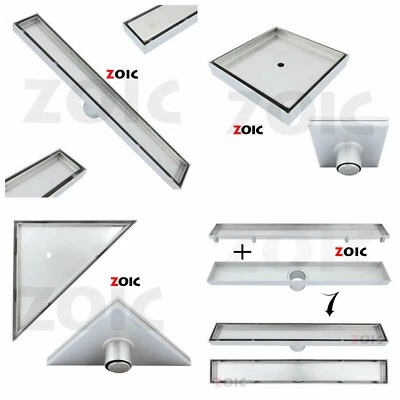 150-1800MM Stainless Steel File Insert Floor Drain Shower Garden Waste Grate OZ