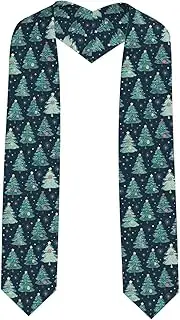 [SKKNT] Xmas Tree Ball Stars Print Graduation Shawl Stole For Academic Commencements Honor Sash Congratulations Gift