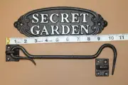 Garden Gate Project Gift For Him. Cast Iron Hook Latch / Garden Plaque, My Place