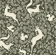 Livelynine Green Animal Wallpaper Peel and Stick Vintage Woodland Wall Paper Removable Nursery Forest Animals Mural Self Adhesive Dark Green Sage Fairy Woodland Contact Paper for Cabinets 17.5x78.8
