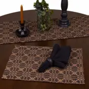 Marshfield Jacquard Black Placemats - Set of 6