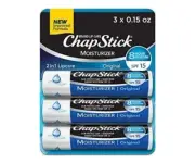 NEW! CHAP STICK 3-PACK (0.15 Oz.) ☀️ SPF 15 •ORGINAL• Moisturizer Lip Balm.