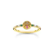 THOMAS SABO Ring with palm tree and colourful stones