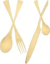 HEALEEP Complete Dining Utensil Set Fork Knife Spoon Stainless Steel Cutlery for Home and Kitchen