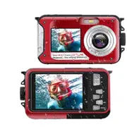 Waterproof Camera Underwater Cameras For Snorkeling Full HD 2.7K 48MP Video Recorder Selfie Dual Screens 10FT 16X Digital Zoom Waterproof Digital C...