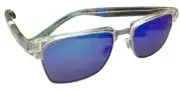 Polarized MAUI JIM Sunglasses KAWIKA MJ 257-05CR Crystal Frames with Blue Hawaii
