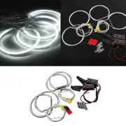 4x Xenon White LED CCFL Angel Eyes Halo Rings Lights Lamp For BMW E36 E39 E46