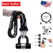 Water-Resistant 5ft Heavy-Duty Motorcycle Lock Chain with Scratch-Proof Cover