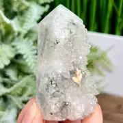Pyrite Fools Gold in Quartz Calcite Tower Top Quality Crystal Generator 106g 74m