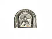 Trunk Handle Loop Star Design For Camel Back Steamer Nickel Plated Steel Pair