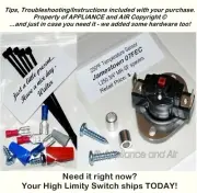Jamestown 07FEC 250ºF High Limit Safety Switch/Sensor Manual Reset, SHIPS TODAY!
