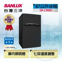 在飛比找momo購物網優惠-特惠8入組【SANLUX 台灣三洋】87公升一級能效雙門冰箱