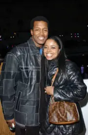 Actor Flex Alexander with his wife Shaunice pose backstage at the - Old Photo