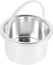 PACKOVE Wax Melting Pot Inner Diameter Aluminum Alloy Replacement Dish for Waxing Warmer Machine Versatile Silver Pot for Hair Removal Wax Therapy User Friendly and Safe Operation