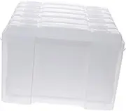 OHPHCALL 1Set Multi Functional Transparent Card Storage Box for Photos Crafts Game Cards Lightweight Organizer with Strong Durability and Easy Visibility for Home Storage