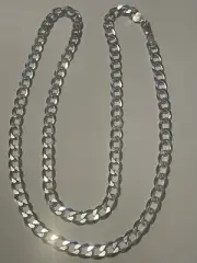 Cuban Curb Link Necklace Men Women Fashion Chain Charm Bracelet Italy 925 Silver