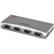 StarTech.com Serial Hub - External - 1 Pack - TAA Compliant - USB - PC, Mac - 4 x Number of Serial Ports External - 1 x Number o