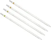 uxcell Graduated Dropper Pipettes 4 Pcs 20ml Reusable Borosilicate Glass Pipette for Transfer Liquid for Laboratory, Chemistry, Clear