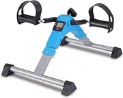 Folding Mini Exercise Bike Portable Home Pedal Exerciser Rehabilitation Training Machine (Color : Blue)