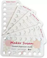 5 Pack Embroidery Thread Organizer Cards, Embroidery Floss Organizer Holder 16 P