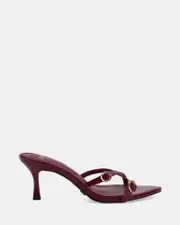 VALKYRIE DEEP RED PATENT Mules