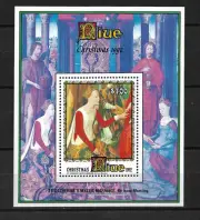 NIUE 1992, HOJA BLOQUE NAVIDAD. MNH.