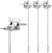 Ground Anchors Screw In - 24" Set of 4,6,8 with Brackets and Drill Bit -...