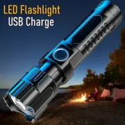 Super Bright LED Flashlight Rechargeable Telescopic Flashlight Waterproof Torch