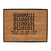Binary 01000111 If You Can Read - Funny Novelty Doormat Man Cave Floor mat