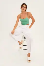 White Long Sleeve Crochet Knit Jumper - Size M, Women's One Piece