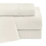 New Caro Home Bamboo Queen Sheet Set Ivory