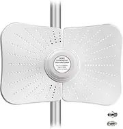 Greatzer 4G LET 5G Antenna Outdoor Dual Polarisation Directional Antenna 600-6000MHz Up to 22 DBI Gain Compatible Directional Antenna Router External Antenna MIMO SMA / 2 x TS9 Antenna, 2 x 10 m Cable
