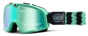 100% Barstow Classic Motocross Goggles, black-green for Men One Size Black Green