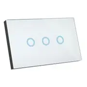 Brilliant Smart Elite Tempered Glass 3 Gang Wall Switch
