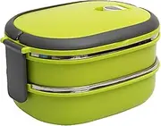 Lunch Box, Stackable 2 Layers Containers, Portable 1480ml Large Capacity Leakproof Bento Box, Stainless Steel Bento Box for Kids and Adults