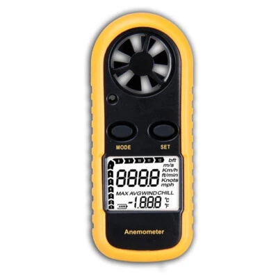 Digital Mini LCD Wind Speed Meter Anemometer NEW & Temperature Thermometer AU