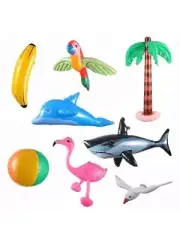Inflatable PVC Ball Animal Toy for Pool Beach Party Shark Flamingo Dolphin