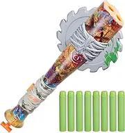 Nerf Zombie Strikeout Dart Blaster, 8 Nerf Elite Darts, Foam Blade, Pull Back Priming, Outdoor Games, Ages 8+