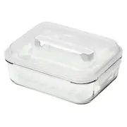Glasslock 24cm Glass Handy Food Container w/ Insert/Lid Kitchen Storage White