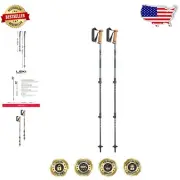 Durable Cork Grip Trekking Poles - Adjustable 100-135 cm for Hiking Adventures