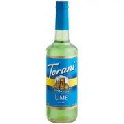 Torani Sugar-Free Lime Flavoring / Fruit Syrup 750 mL Glass Bottle 880372206