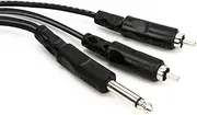 Hosa 1/4-Inch TS to Dual RCA Y Cable, 3 Metre