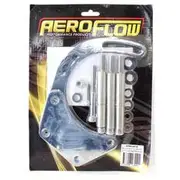 Aeroflow Chrome Low Mount Alternator Bracket - BBC long water pump, AF64-4016
