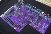 Amiga 500 Plus Raemixx500 reproduction Motherboard, No main chips, Purple, NEW.