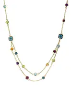 Bloomingdale's Fine Collection Rainbow Gemstone Station Necklace in 14K Yellow Gold, 18